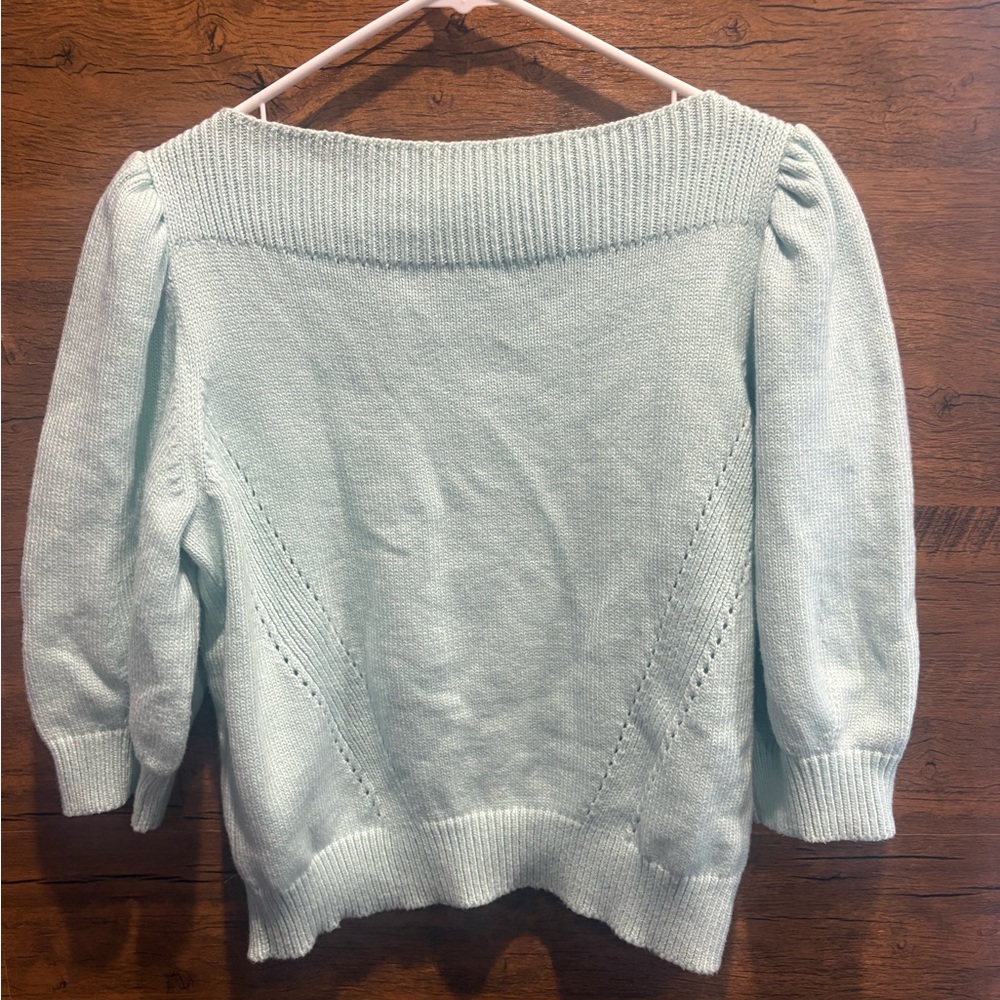 ADEAM Blossom Rib Knit Puff Sleeve Sweater - Picture 8 of 9